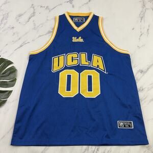 UCLA Bruins Mens Basketball Jersey Size XL Blue Yellow Headmaster 00